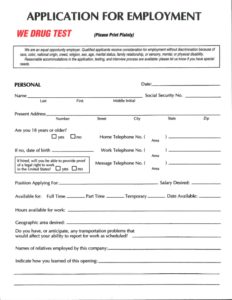 Link to download PDF Employment Application